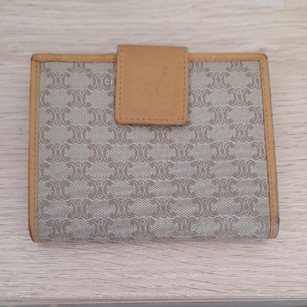 Celine Tan and Brown Patterned Wallet